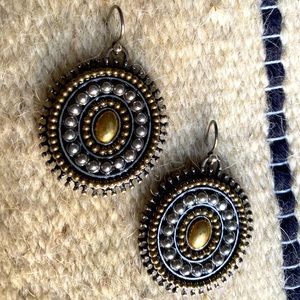 Lucky Brand Boho gold and silver earrings. NWOT 1.3”